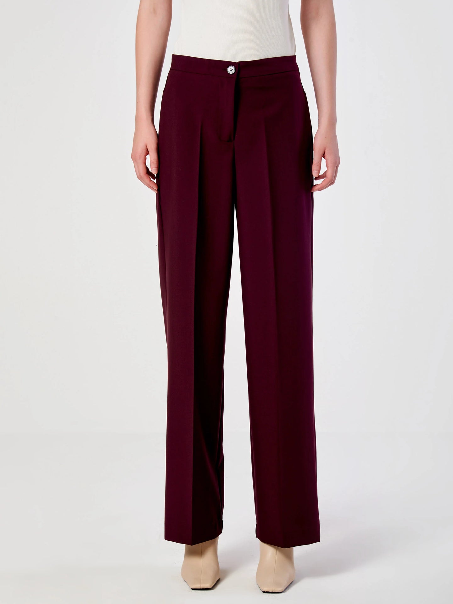 TS0309-BORDEAUX - PANTALONE - VICOLO